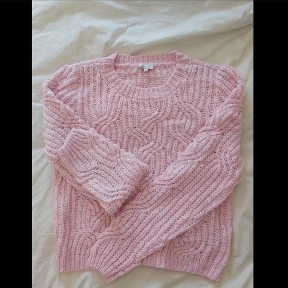 Pink Cable Knit Sweater - Picture 2 of 3